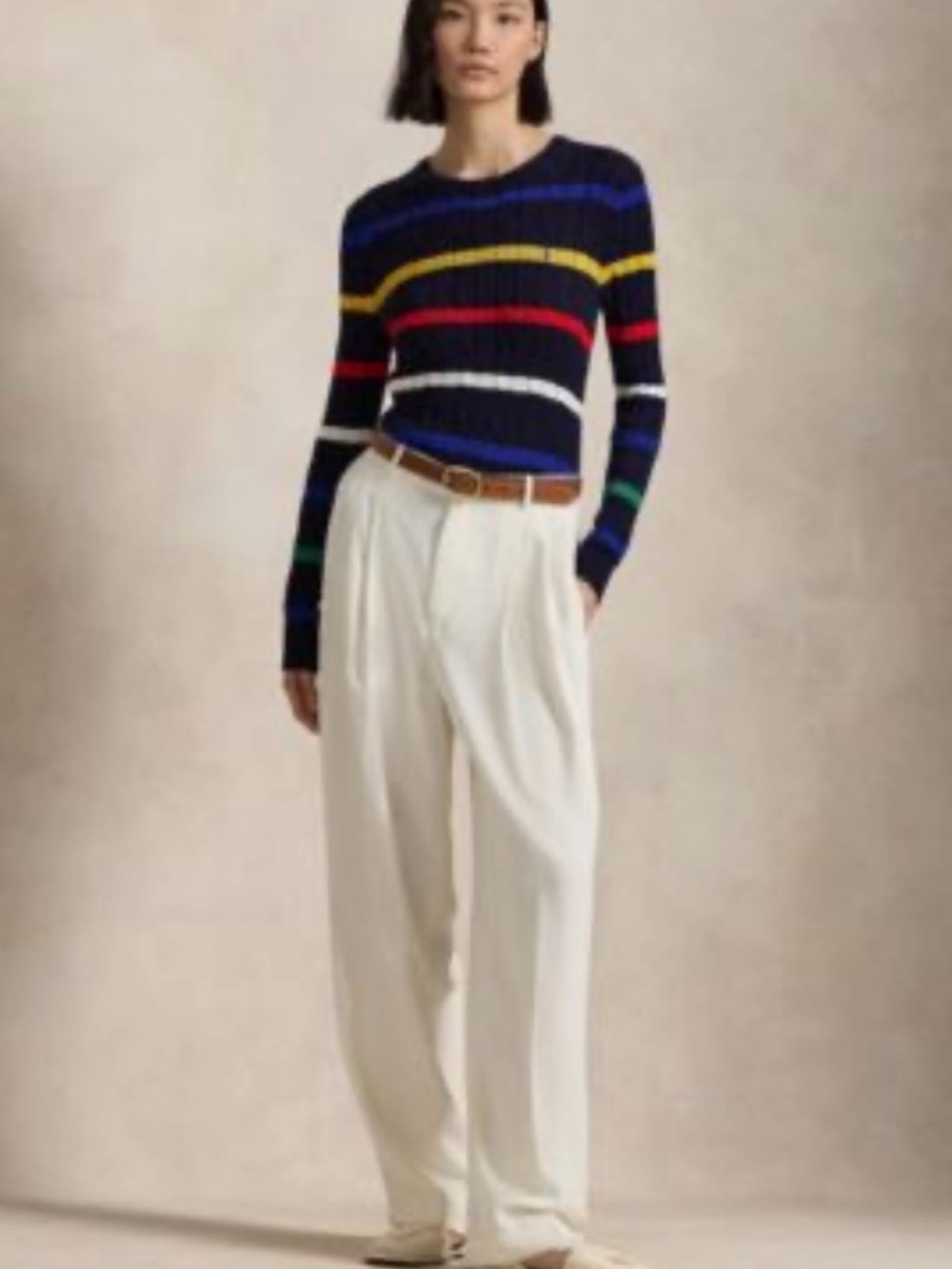 Polo Ralph Lauren Striped Cotton Knit Sweater Plus Size XXL